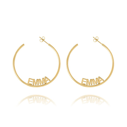 Boucles d'oreilles Créoles Ouvertes Personnalisées