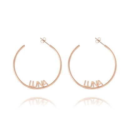 Boucles d'oreilles Créoles Ouvertes Personnalisées