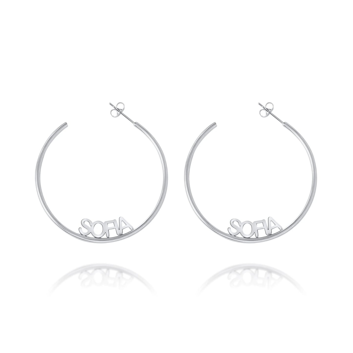 Boucles d'oreilles Créoles Ouvertes Personnalisées