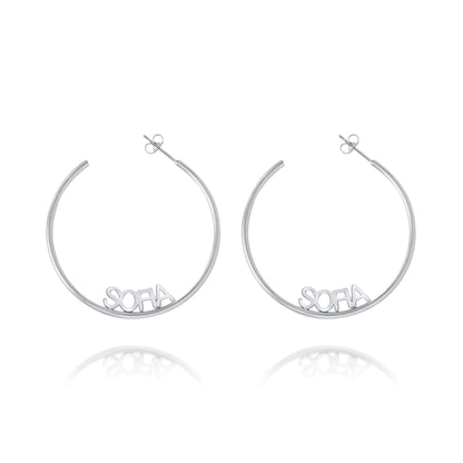 Boucles d'oreilles Créoles Ouvertes Personnalisées