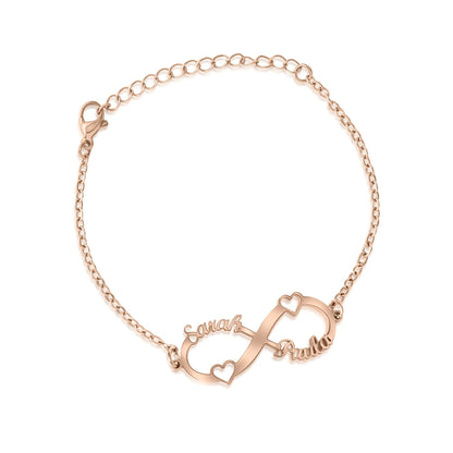 Doppelherz Unendlichkeit Armband
