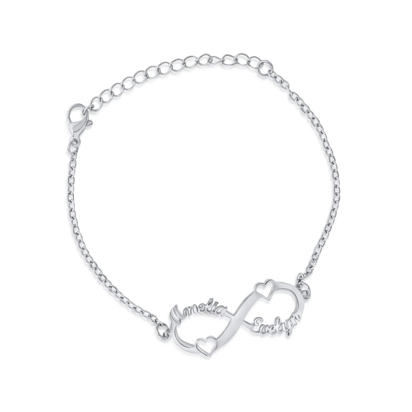 Doppelherz Unendlichkeit Armband