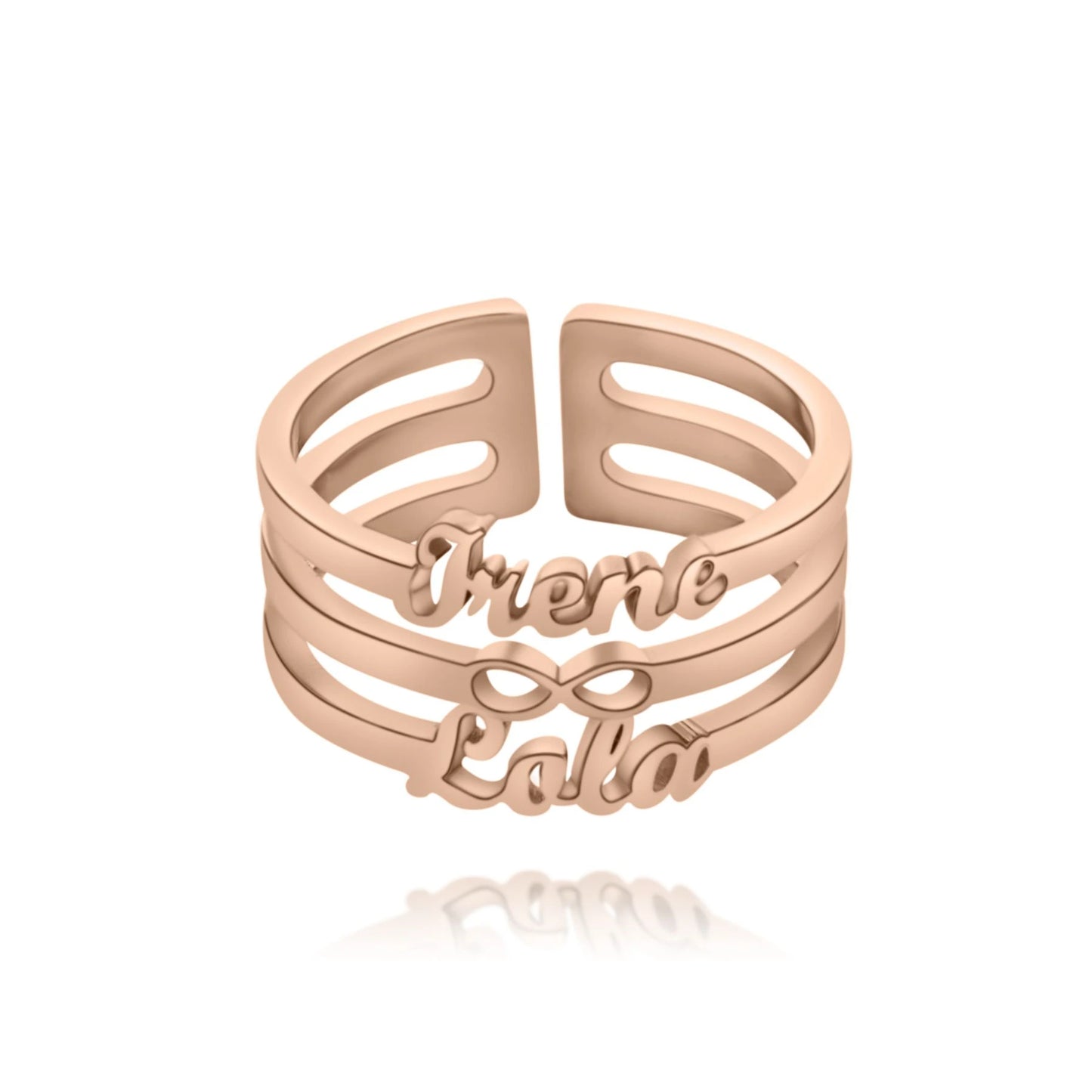Bague Infini Deux Prénoms Personnalisée