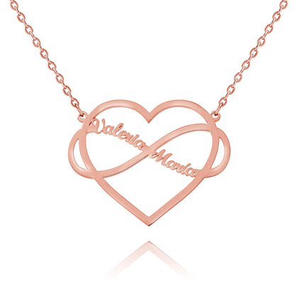 Collier Coeur & Infini Personnalisé