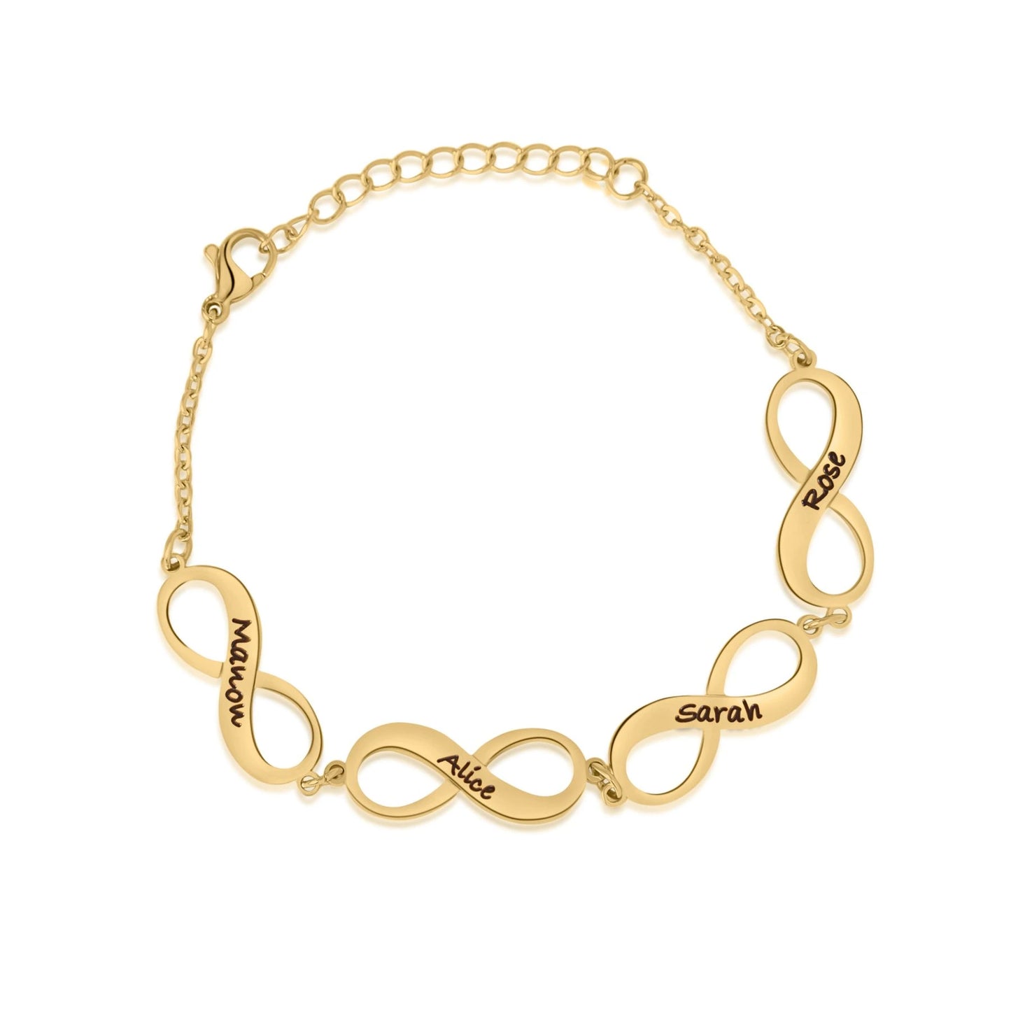 Bracelet Pendentifs Infinis Personnalisé