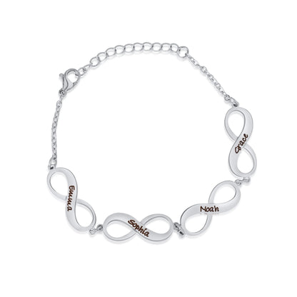 Bracelet Pendentifs Infinis Personnalisé
