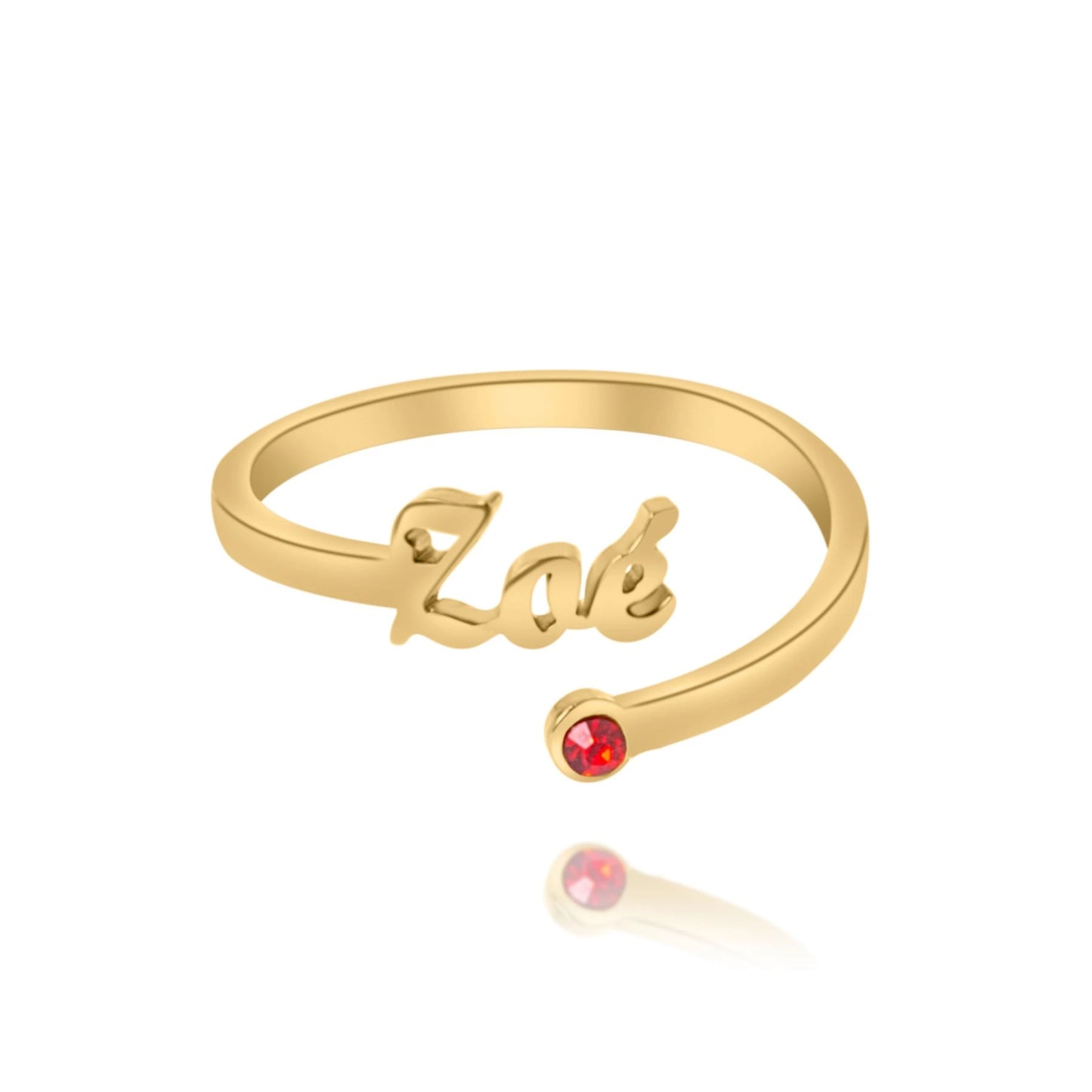 Bague Ouverte avec Pierre de Naissance