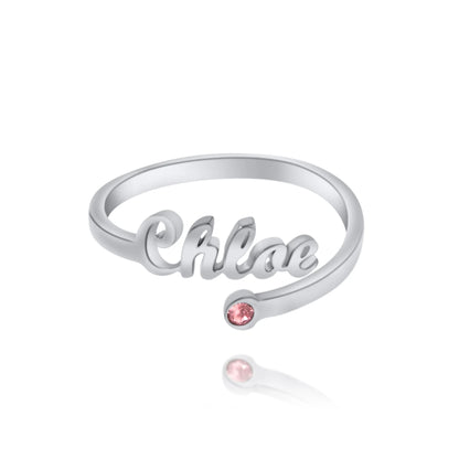 Bague Ouverte avec Pierre de Naissance