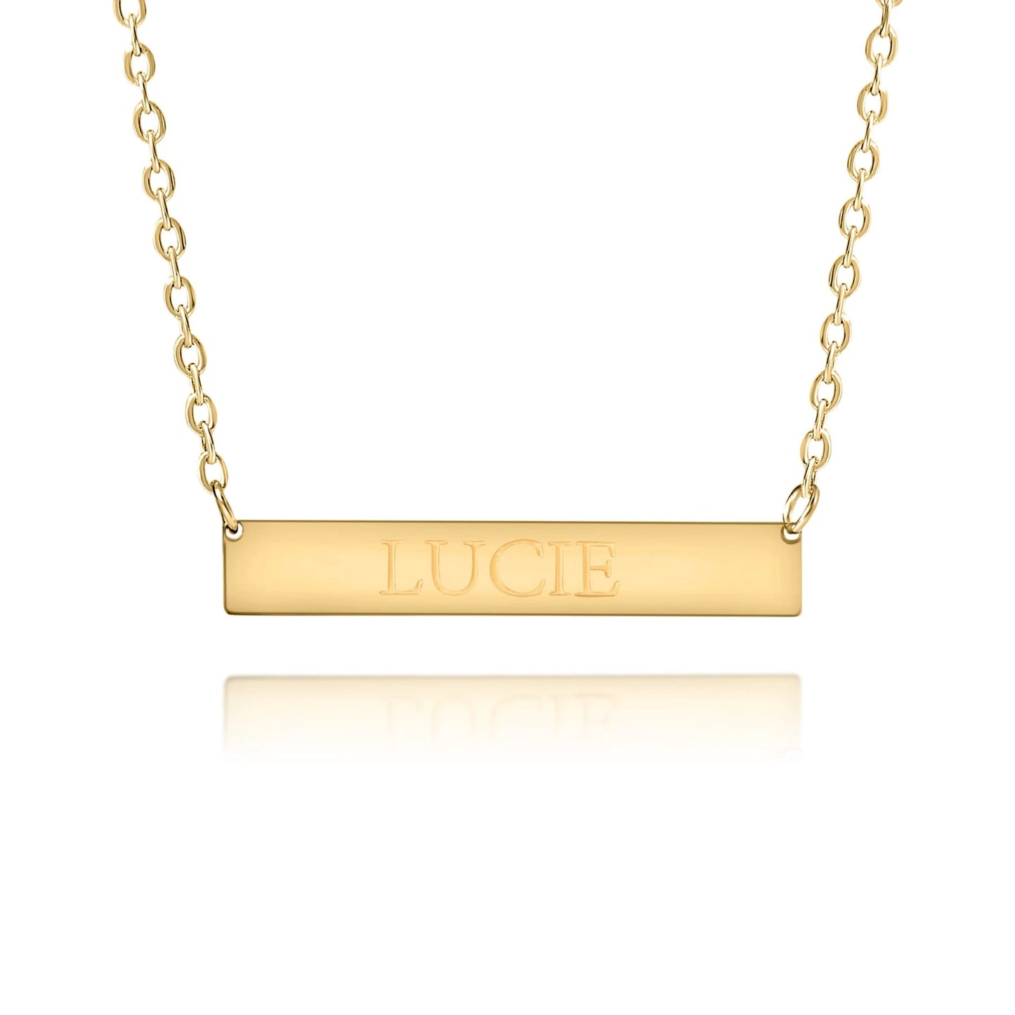 Collier Prénom Personnalisé Gravé Sur Plaque