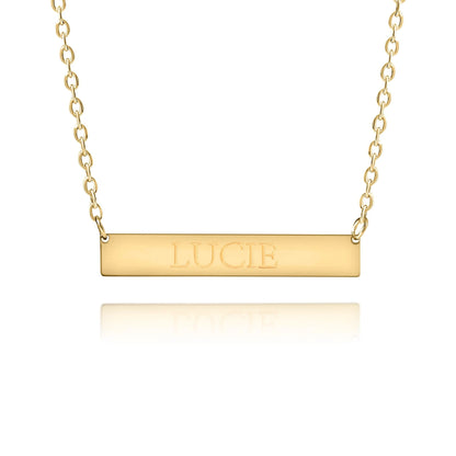 Collier Prénom Personnalisé Gravé Sur Plaque