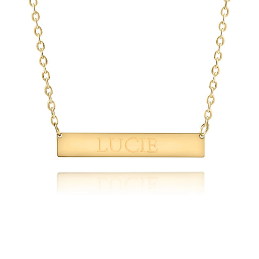 Collier Prénom Personnalisé Gravé Sur Plaque