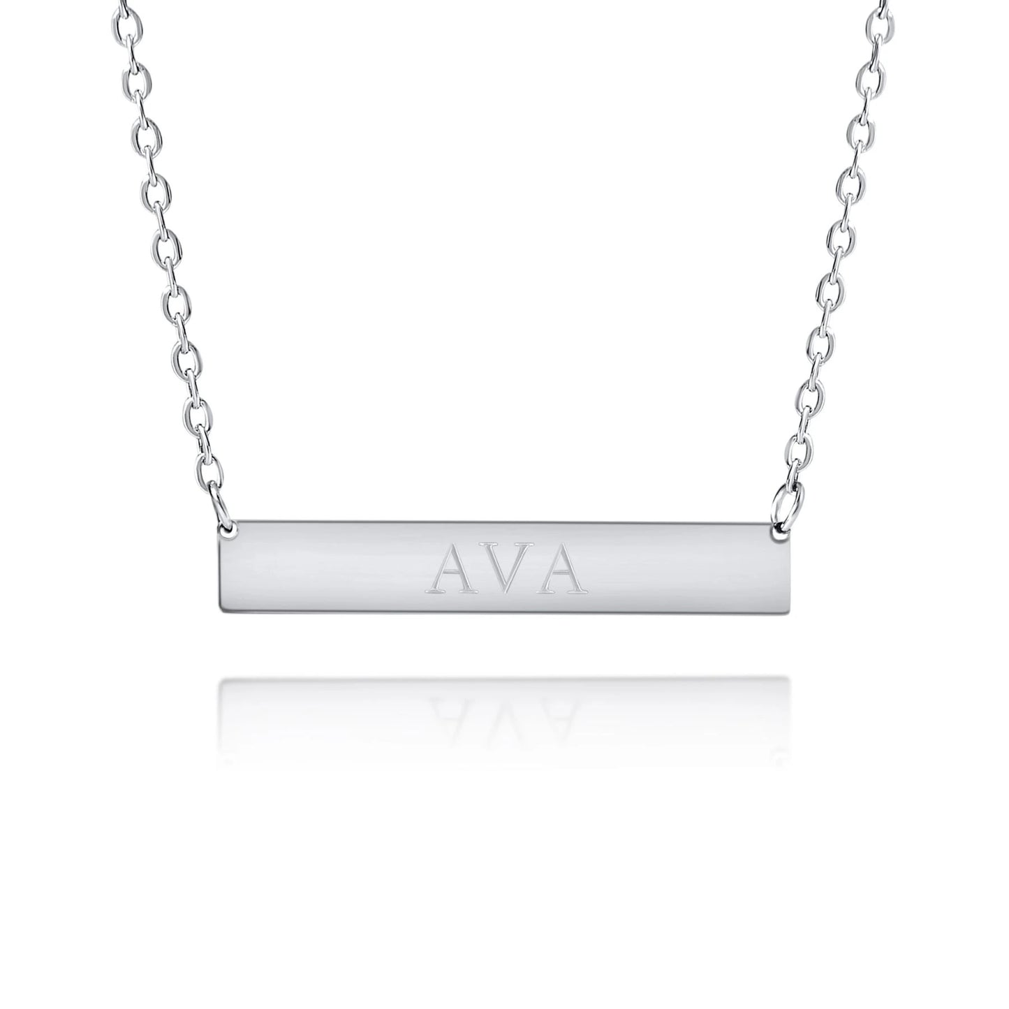 Collier Prénom Personnalisé Gravé Sur Plaque