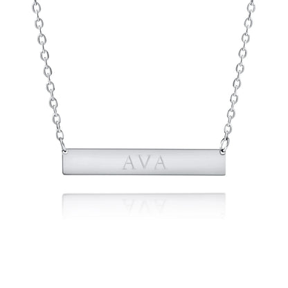 Collier Prénom Personnalisé Gravé Sur Plaque