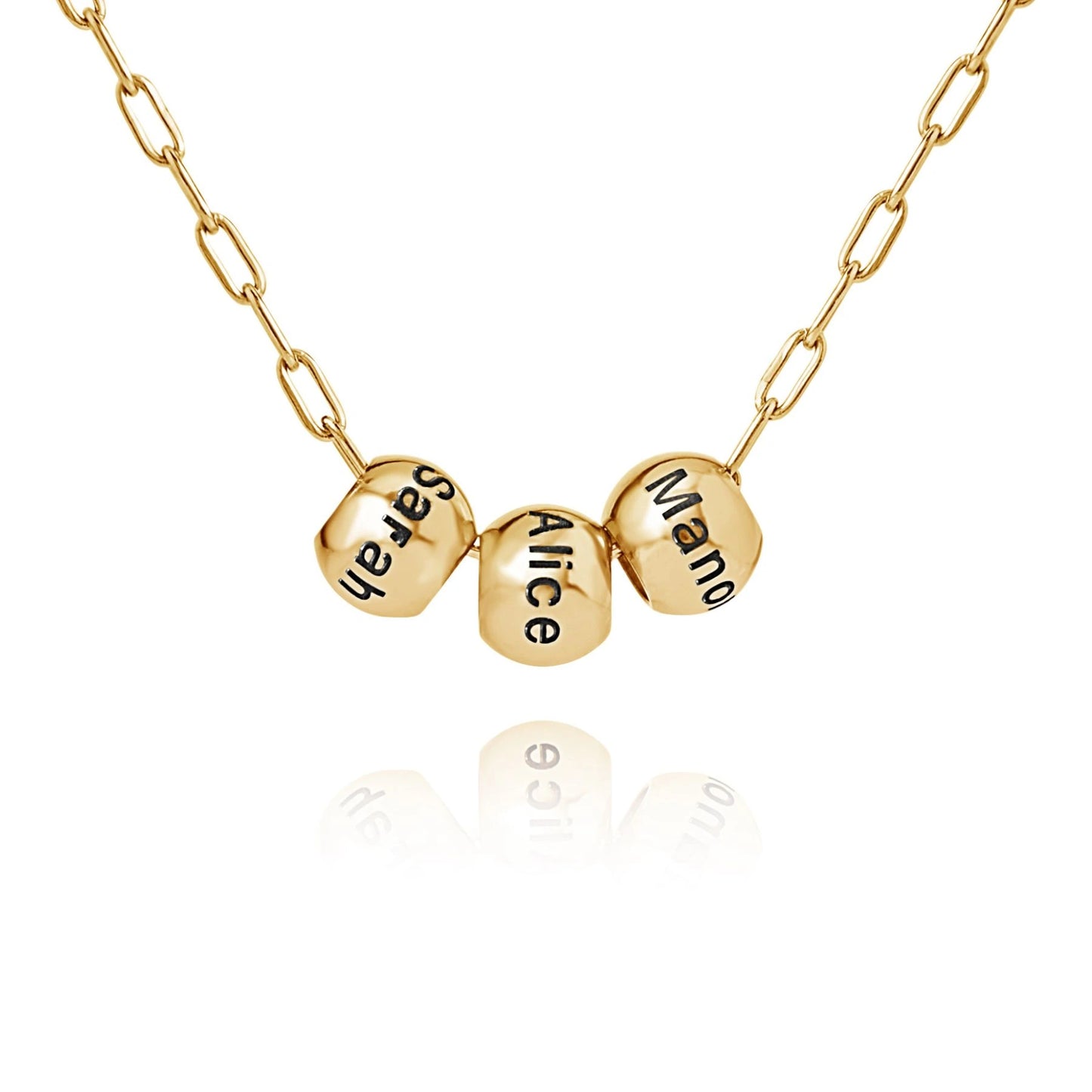 Collana a Catena con Perline e Nome