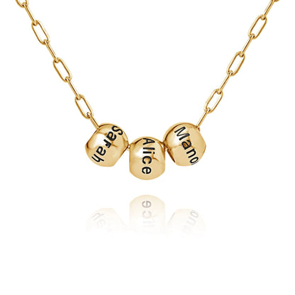 Collana a Catena con Perline e Nome