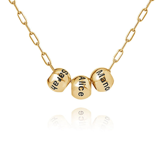 Collier Perles Prénoms et Chaine