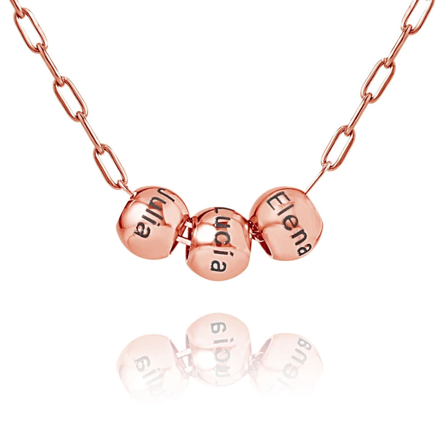 Collana a Catena con Perline e Nome