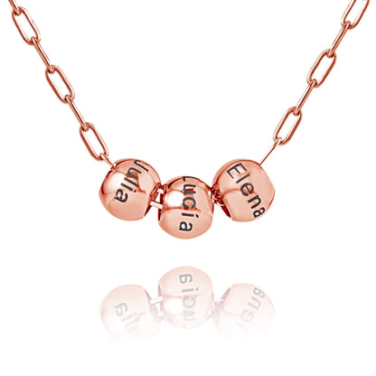 Collana a Catena con Perline e Nome