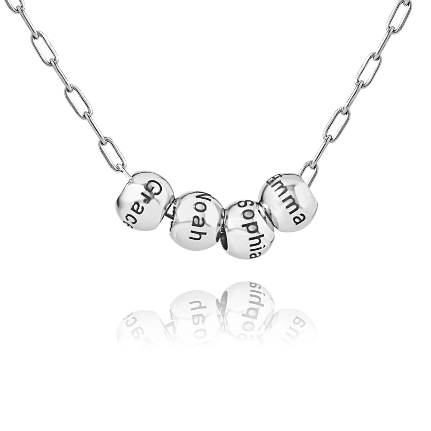 Collana a Catena con Perline e Nome