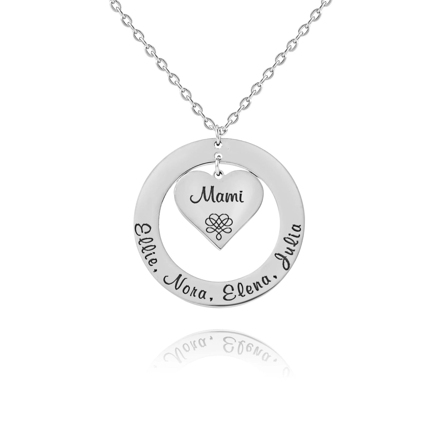 Pendentif Personnalisé Coeur Cerclé