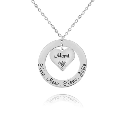 Pendentif Personnalisé Coeur Cerclé