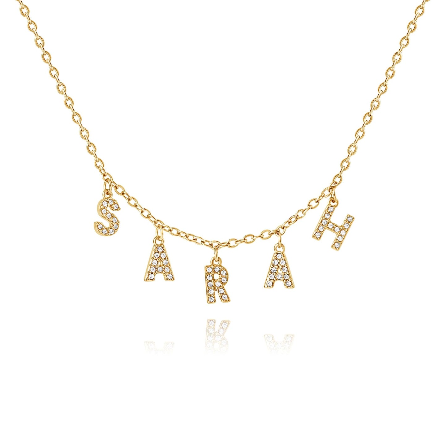 Collier Prénom avec Lettres Serties de Pierres