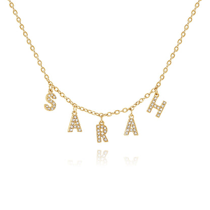 Collier Prénom avec Lettres Serties de Pierres