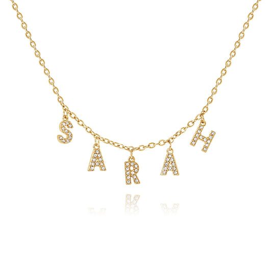 Collier Prénom avec Lettres Serties de Pierres