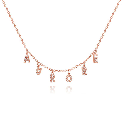Collier Prénom avec Lettres Serties de Pierres