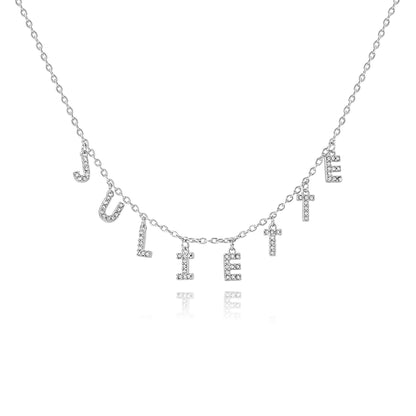 Collier Prénom avec Lettres Serties de Pierres