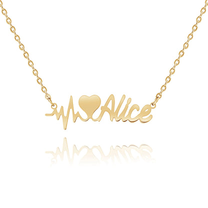 Collier Battement de Coeur et Prénom