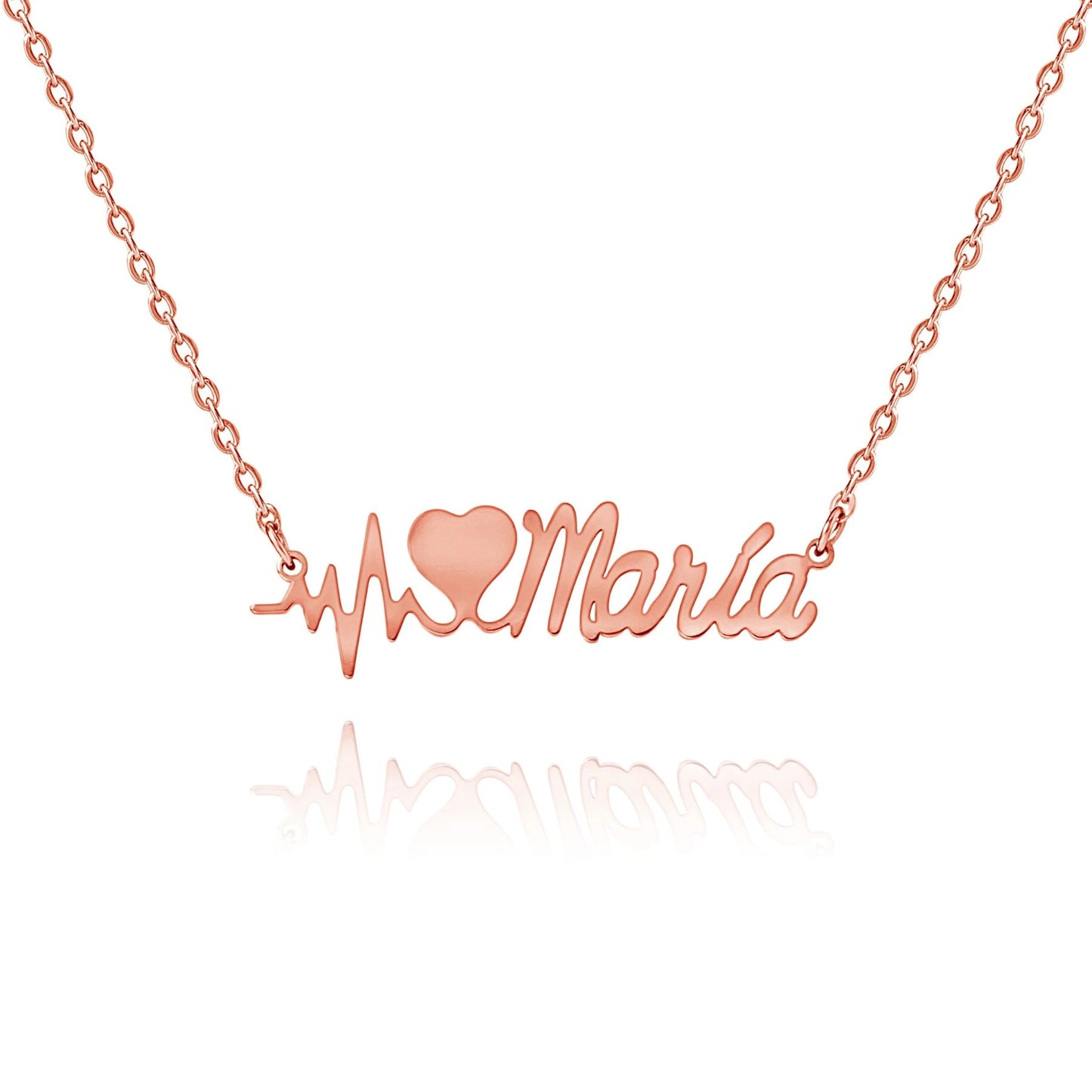 Collier Battement de Coeur et Prénom