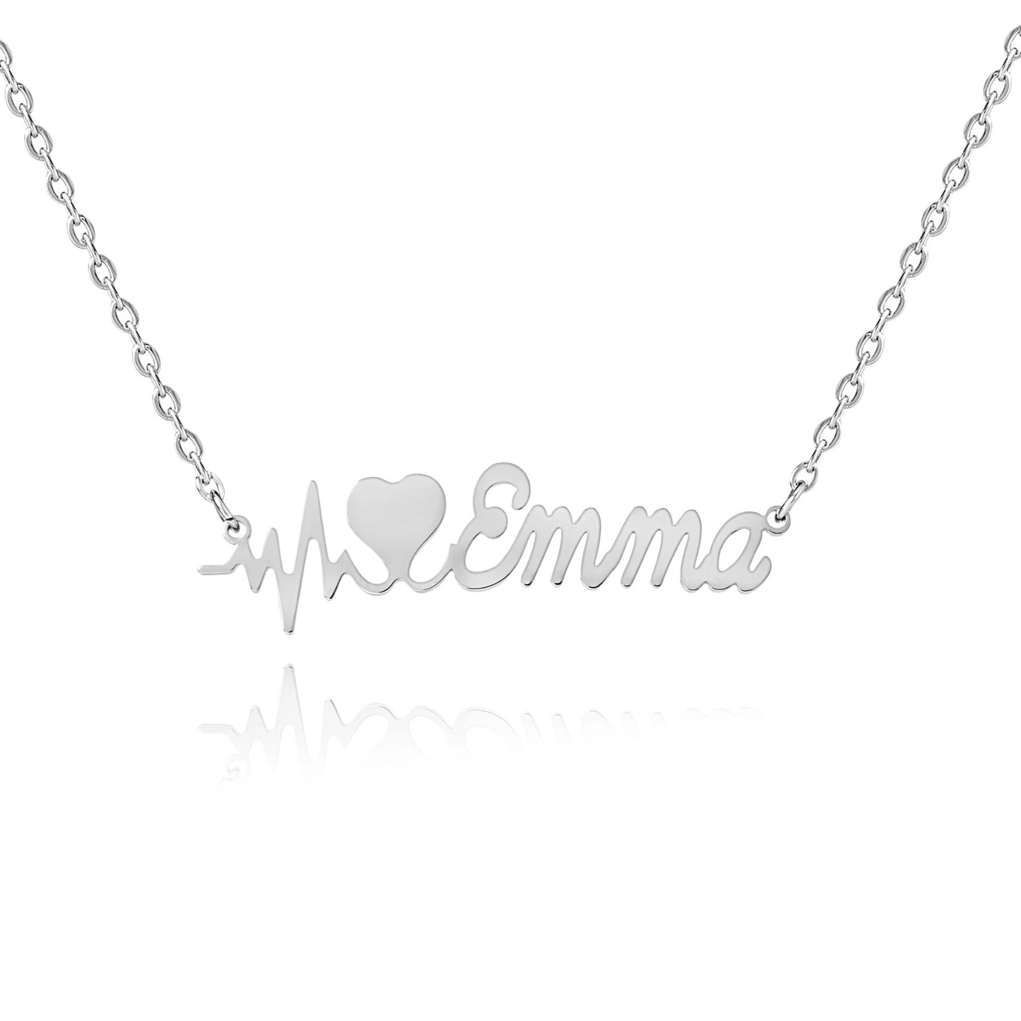 Collier Battement de Coeur et Prénom