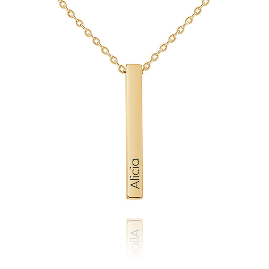 Pendentif Barre 3D avec Cristal