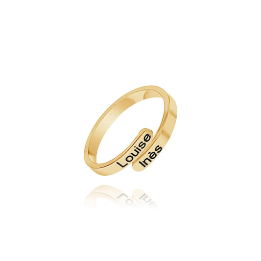 Bague Simple Deux Prénoms