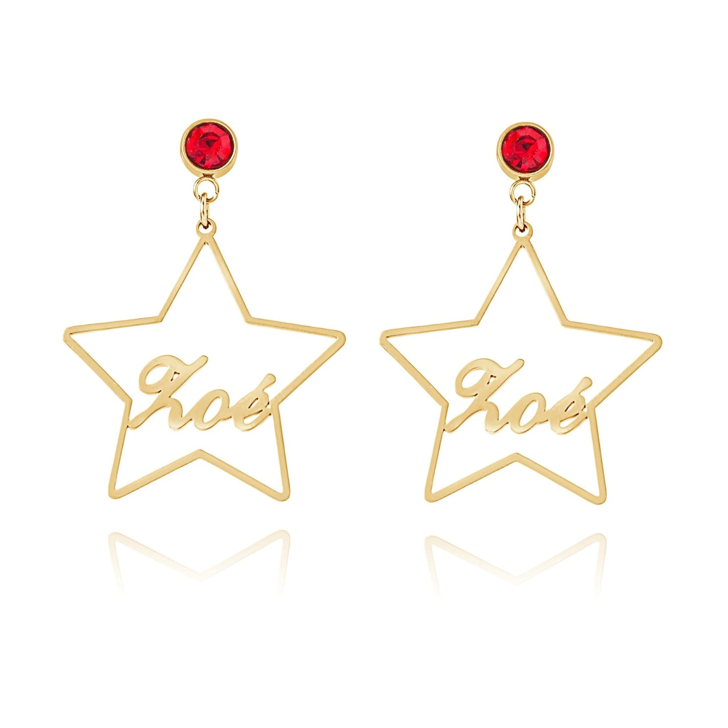 Boucles d'oreilles Étoiles Personnalisées