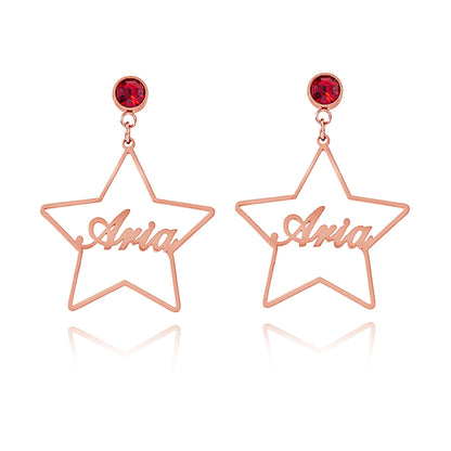 Boucles d'oreilles Étoiles Personnalisées