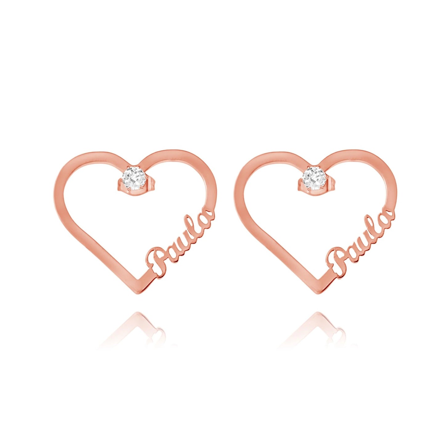 Boucles d'oreilles Coeur et Cristal