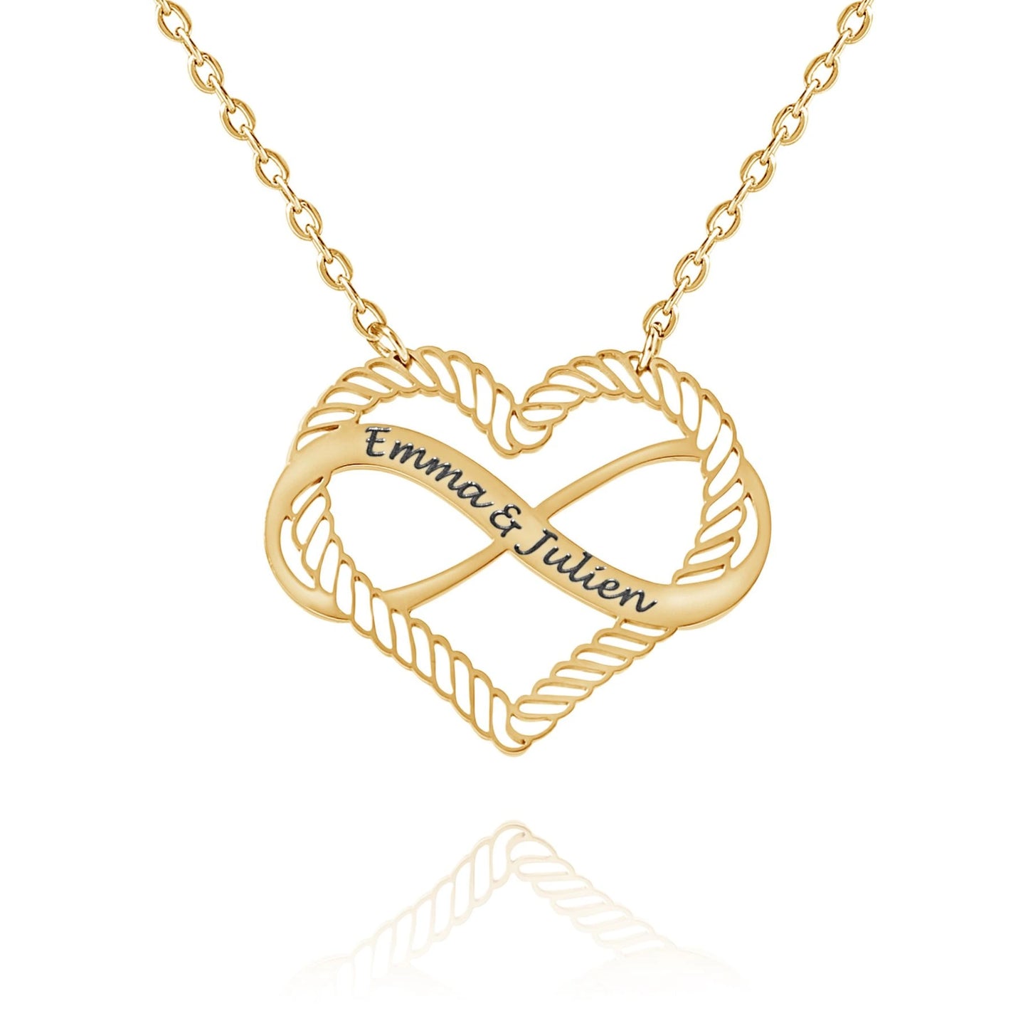 Pendentif Personnalisé Coeur Infini