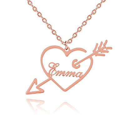 Amor Herz & Pfeil Namenskette Personalisiert