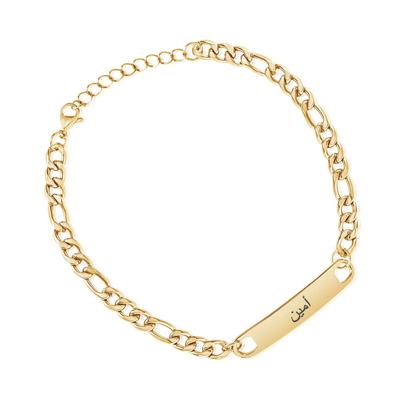 Bracelet Gourmette Personnalisé pour Homme En Arabe