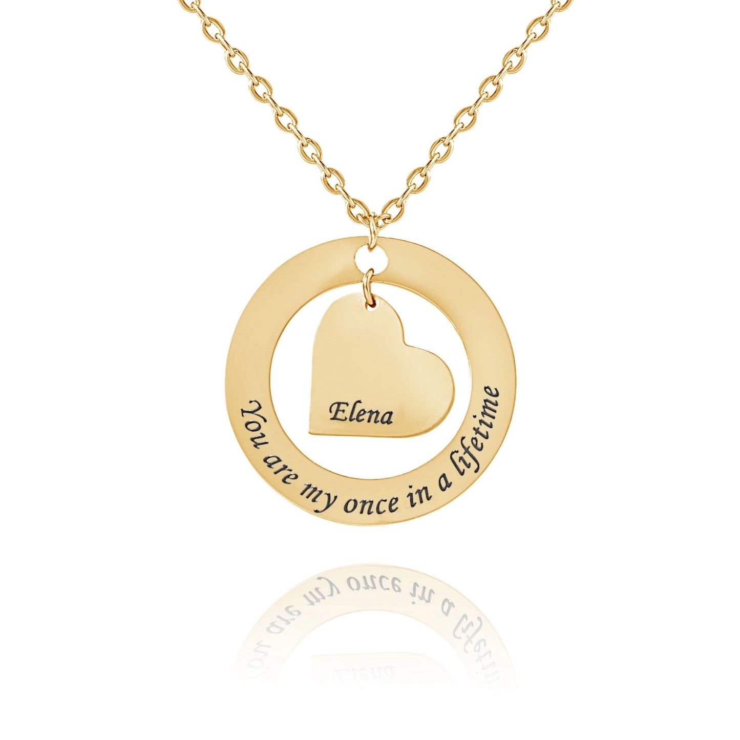 Pendentif Coeur Cerclé Personnalisé