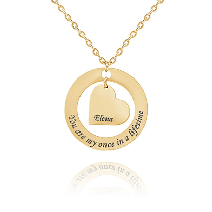 Pendentif Coeur Cerclé Personnalisé