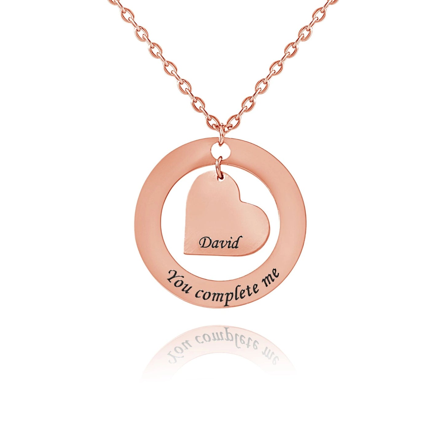 Pendentif Coeur Cerclé Personnalisé