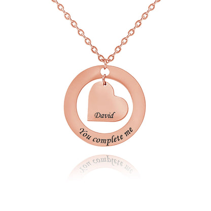 Pendentif Coeur Cerclé Personnalisé