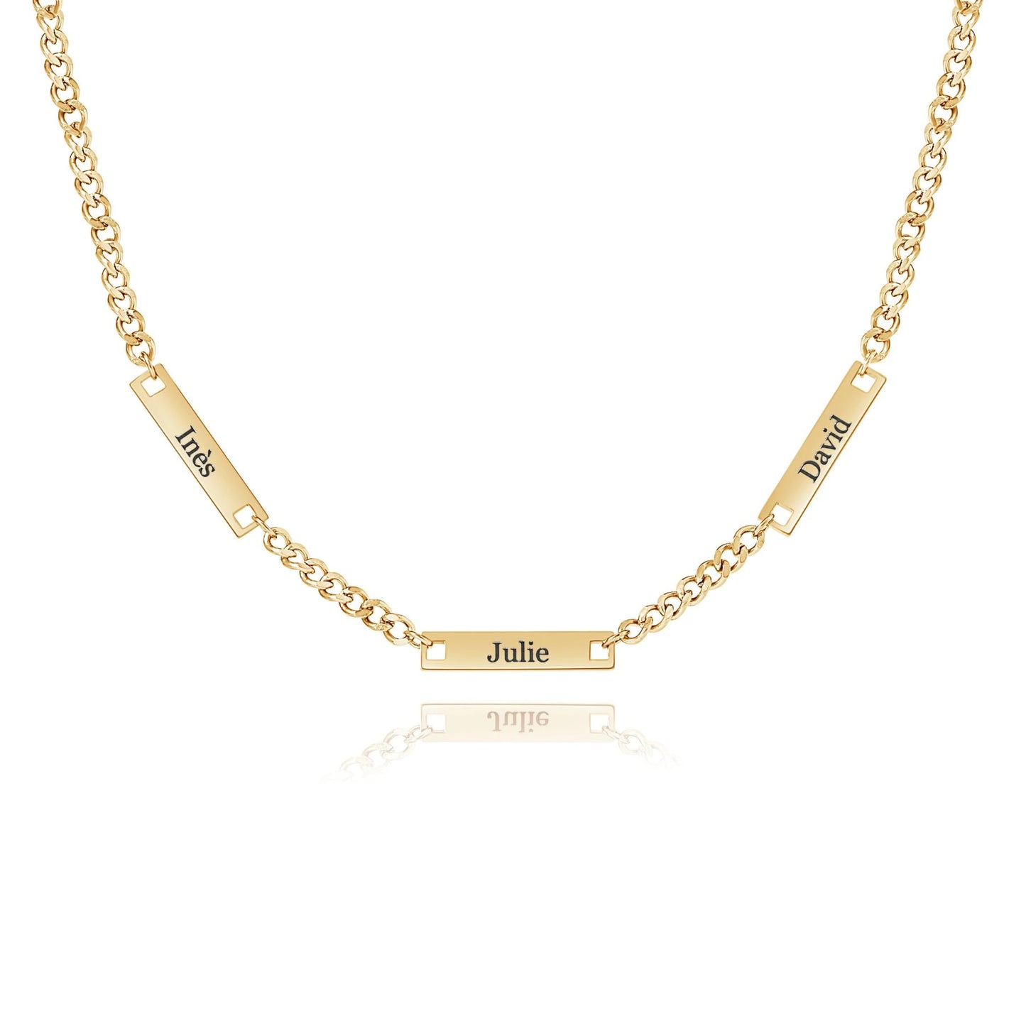 Collar con Varias Placas de Nombre Personalizadas