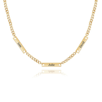 Collar con Varias Placas de Nombre Personalizadas