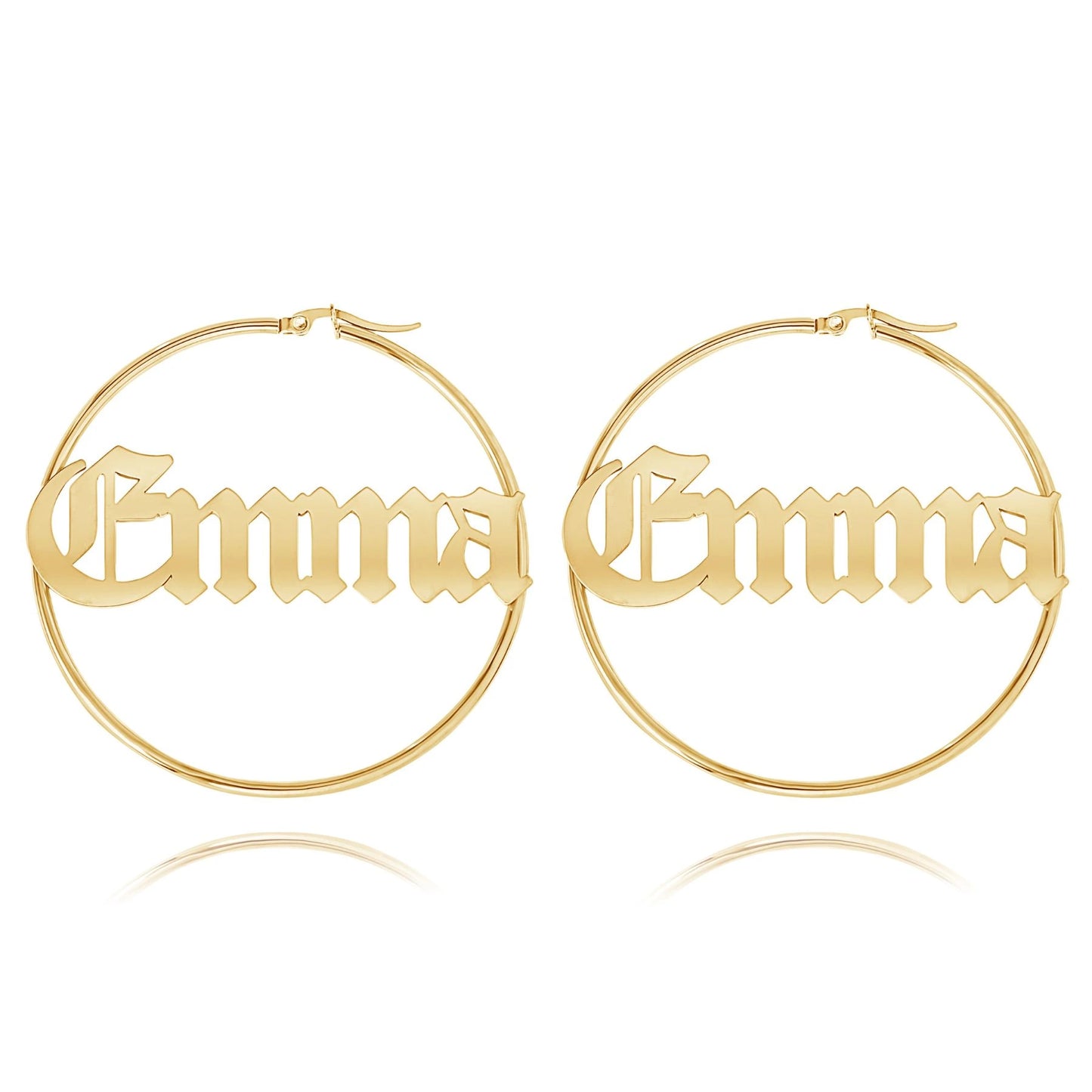 Boucles d'oreilles Créoles Gothic Personnalisés