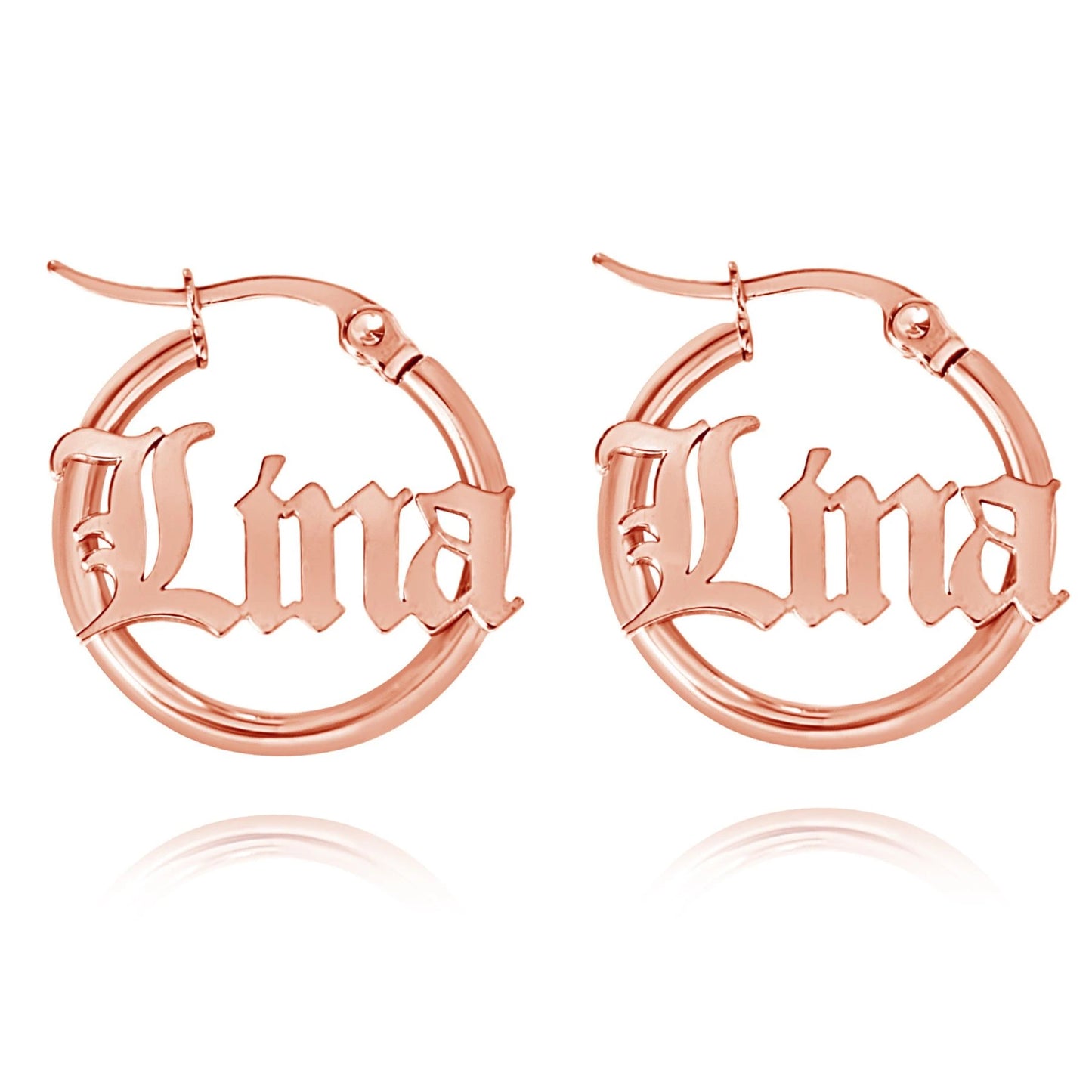 Boucles d'oreilles Créoles Gothic Personnalisés