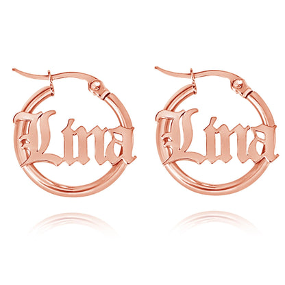 Boucles d'oreilles Créoles Gothic Personnalisés